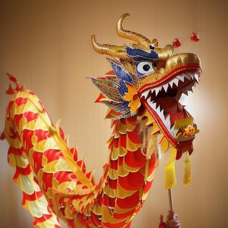 Dragon dance, a traditional Chinese cloth dragon