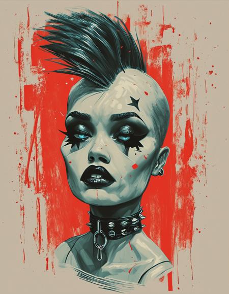 Modern abstracted portrait art (Style) [Pony XL]