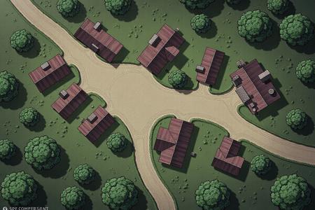 Envy Flux Fantasy Town Map 01 - Town and village maps for D&D and other RPGs