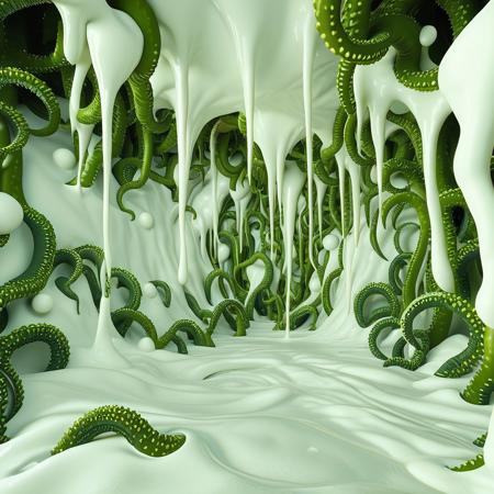 Green Tentacle White Slime - PONY