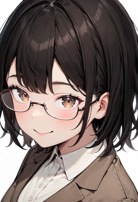 under-rim metal frame glasses SDXL