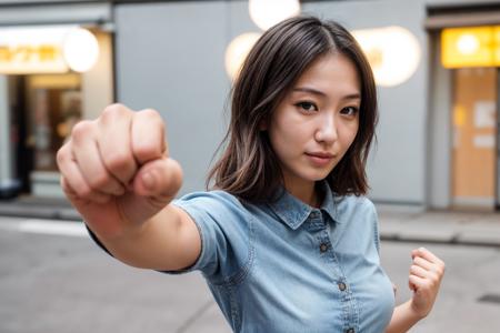 OpenPose, punching viewer,incoming punch,bare fist,