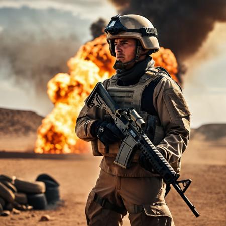 Battlefield + (2042) military cinematic style XL + F1D