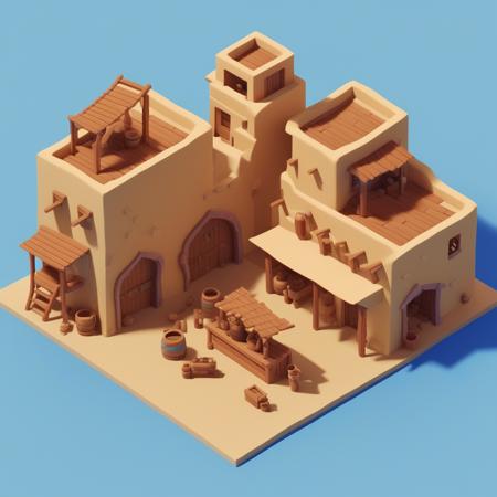 Desert Buildings (Isometric) [SDXL & SD1.5]