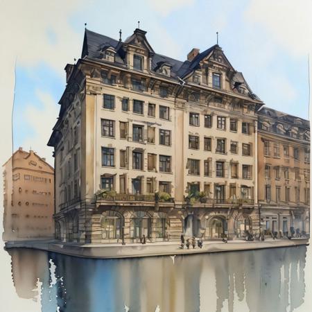 Remarkable Austrian Watercolor Style