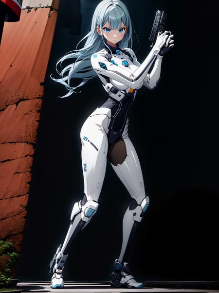 [Openpose + Lineart + Depth] Holding a handgun