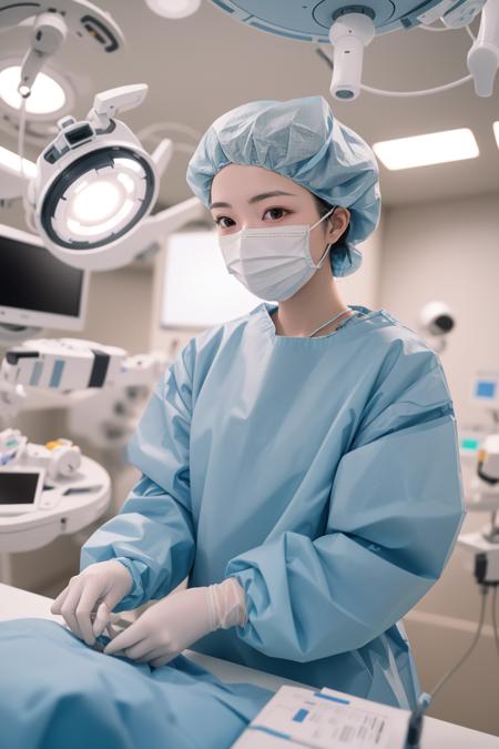Female Surgeon / Surgical Nurse - Bouffant Cap