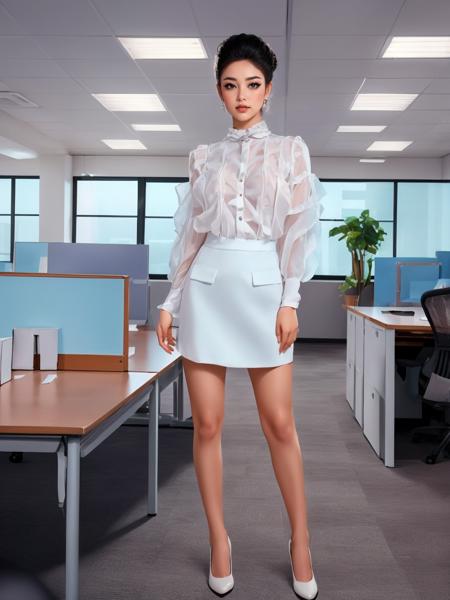 Office Chic Ruffle Dress