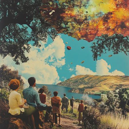 Retro Collage Art
