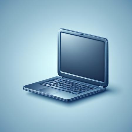 Icon in vector 3D style