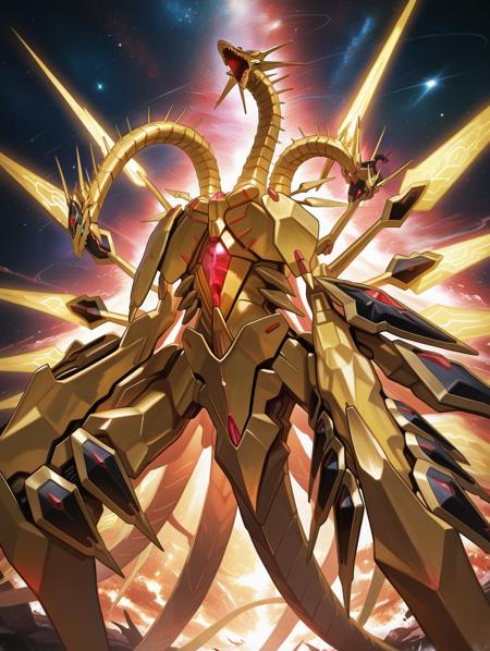 Yu-Gi-Oh! - Number 107: Galaxy-Eyes Tachyon Dragon and Mizael (銀河眼の時空竜 & ミザエル) illuXL