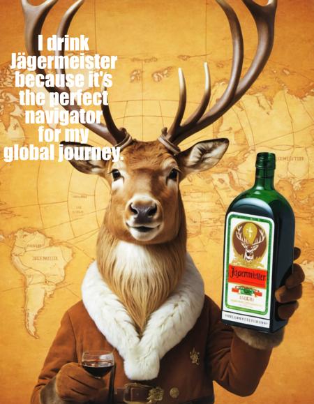 Jaegermeister Advertising 70s [SDXL]