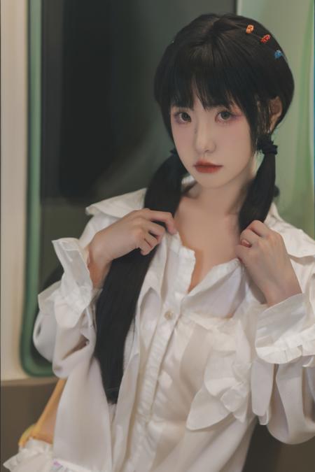 Nekoyoshi Last Subway / 爆机少女喵小吉 末班地铁 - Chinese nude cosplayer