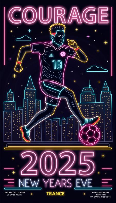 TRANCE_ Neon style poster