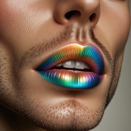 Iridescent Rainbow Lips