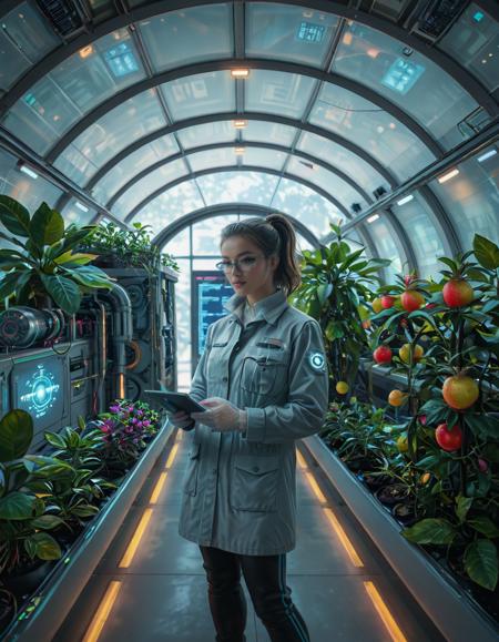 futuristic greenhouse background