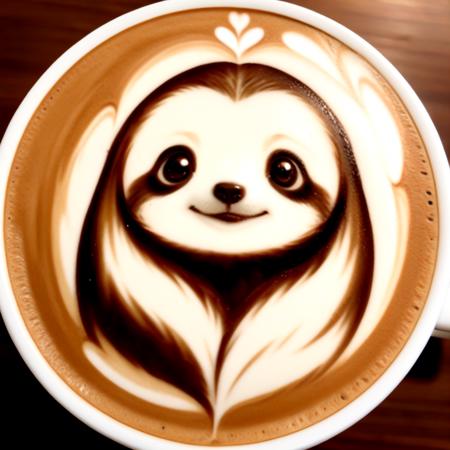 anime character latte art