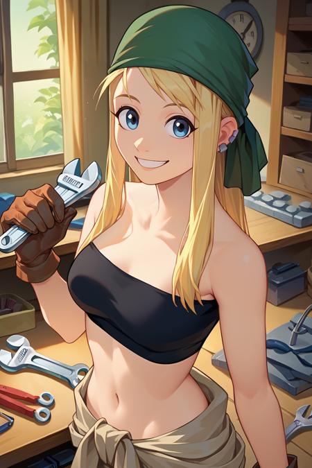Winry Rockbell/ウィンリィ・ロックベル (Fullmetal Alchemist) SDXL LoRA | 3 Outfits [Pony Diffusion]版本v1 (Pony Diffusion XL) (Pony Diffusion XL)
