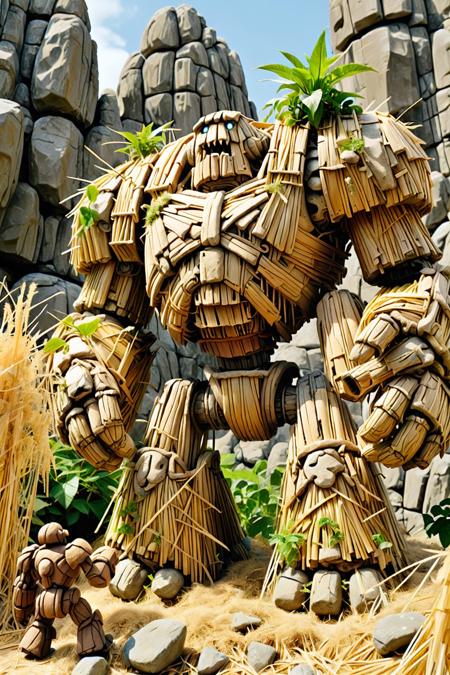 made of straw