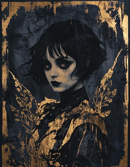 Gold Foil Silhouette