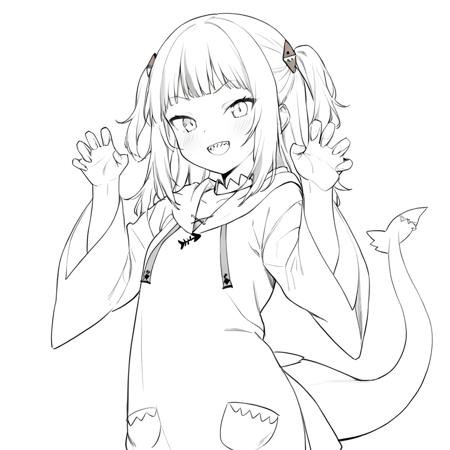 线稿lineart for Animagine