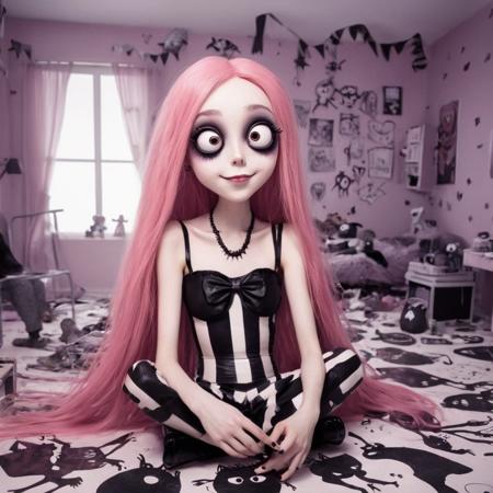 Tim Burton Female Diffusion SDXL