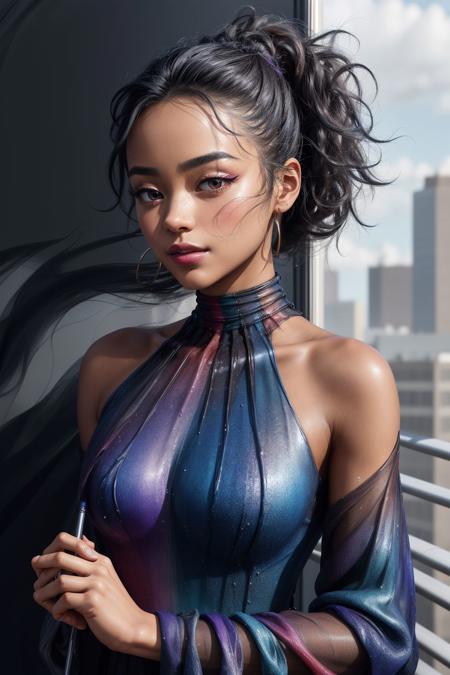 Liquid Paint Clothing Effect