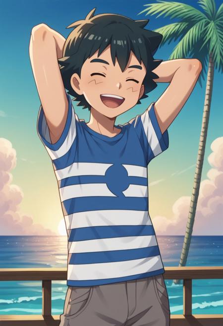 Ash Ketchum - Pokémon Sun and Moon version - Pony + Illustrious