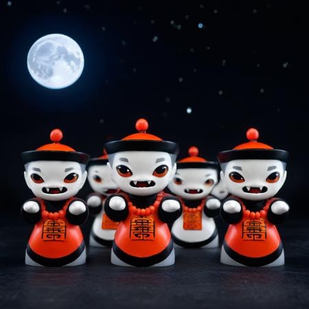 Adorable Jiangshi Chinese vampire toy - sdxl