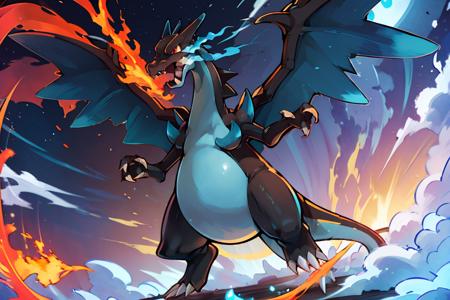 Charizard & Mega X Form (Pokemon) (Pokedex #0006) [Illustrious & SD1.5]