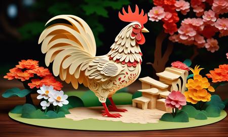 XL Realistic paper carving art style