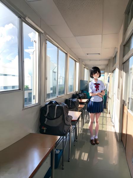 学校 School Building Scenery LoRA