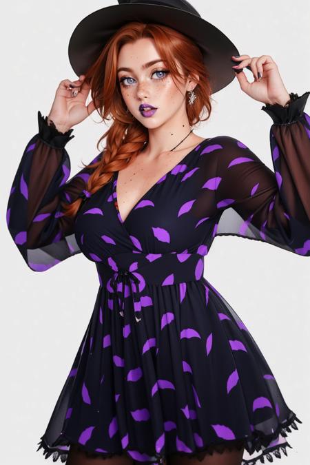 Witchy Purple and Black Dress