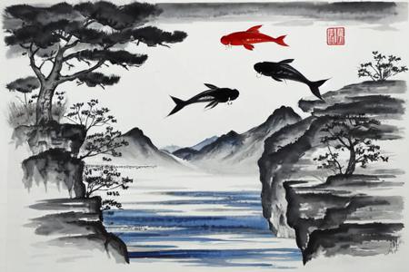 Ink wash Painting - Sumi-e Style LoRA