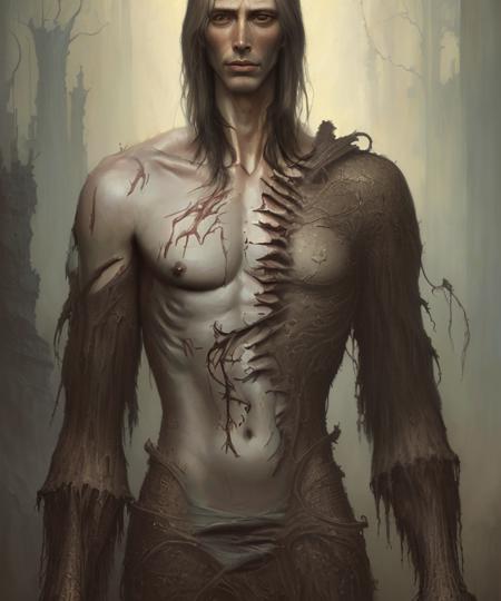 Scarred skin