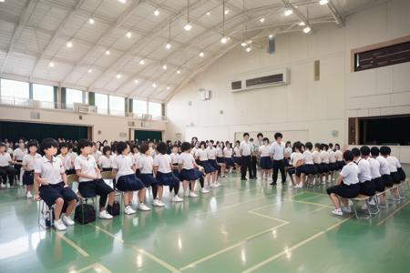 体育館 Japanese school gymnasium SD15