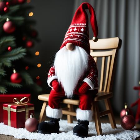Festive Gnome with Covered Face - Tomte - Nisse