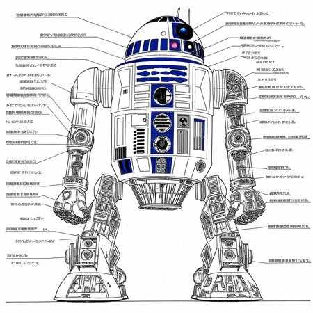 Robot structure diagram Style | SDXL