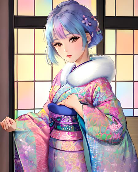 Furisode Fur Collar