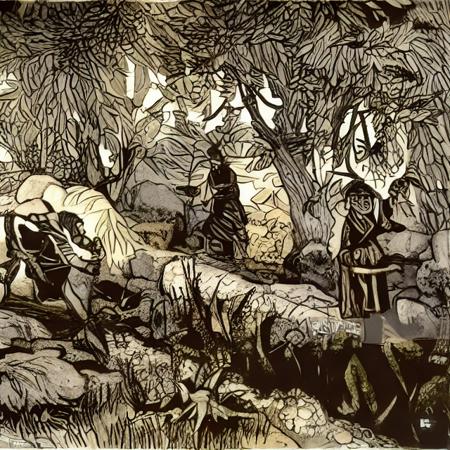 Illustrations for fairy tales, Nikolai Kochergin style