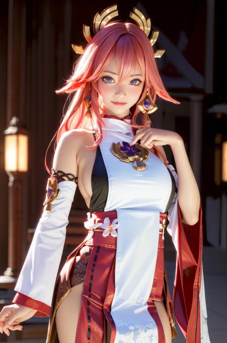 Yae Miko (Realistic + Anime) LoRA