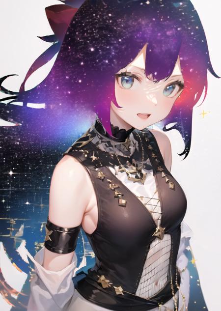 Hair with scenery reflection