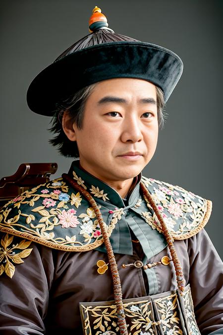 Qing Dynasty official headwear chinese