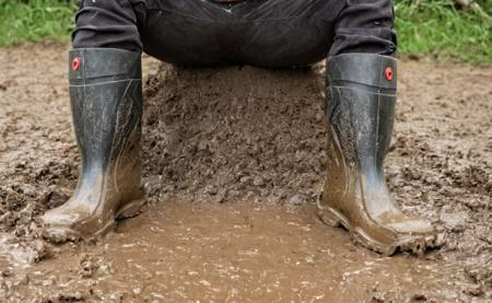 Dirty Rubber Boots
