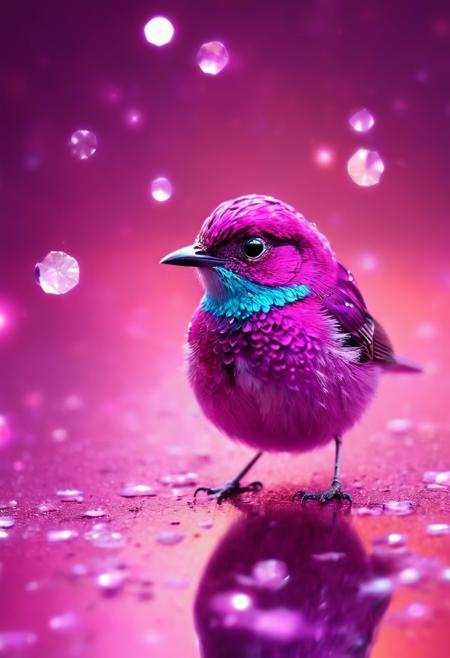 Magenta bird