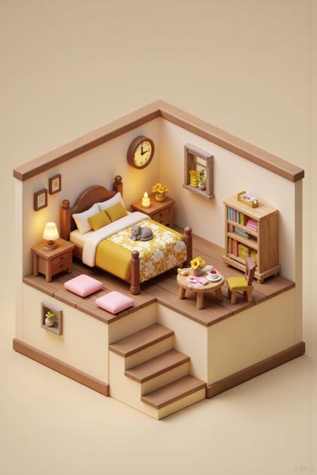 Flux.1_Isometric Mini Room · Spatial Design