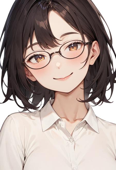 oval metal frame glasses2 SDXL