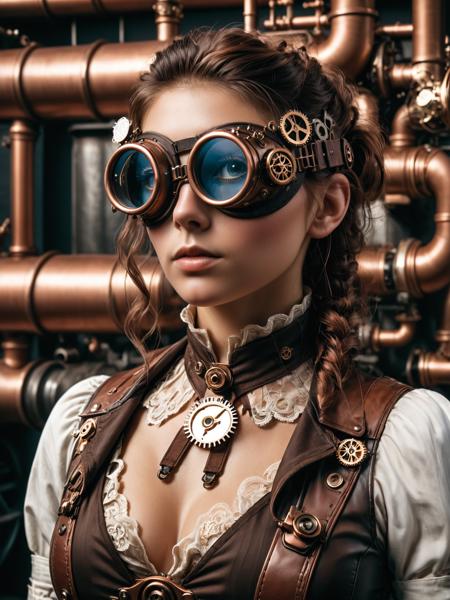 Gearbound Steampunk Chic SDXL