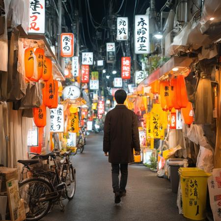 飲み屋街～しょんべん横丁(大阪・十三)  / Bar Street - Shonben Yokocho (Juso, Osaka) SDXL
