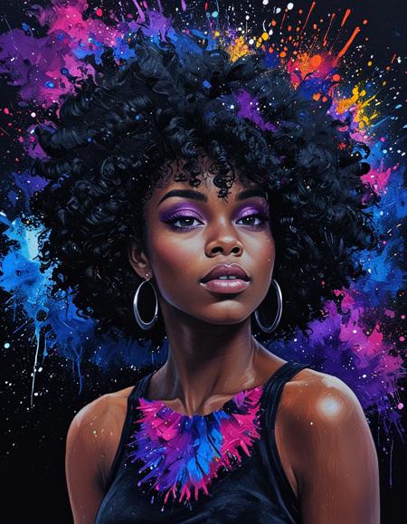 Paint on Black Canvas